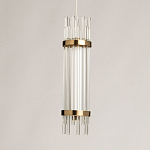 Подвесной светильник с цилиндрическим плафоном из прозрачных стеклянных трубок Nembus варинант исполнения - 3 | Loft Concept в Краснодаре