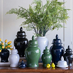 Ваза с крышкой однотонная Высота 31 см Chinoiserie Ceramics варинант исполнения - 4 | Loft Concept в Краснодаре