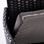 Обеденный комплект из искуственного ротанга Vintara черный варинант исполнения - 4 | Loft Concept в Краснодаре