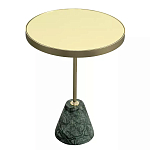 Кофейный столик с круглой зеркальной столешницей и мраморным основанием Stable Base варинант исполнения - 1 | Loft Concept в Краснодаре