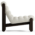 Кресло с деревянным каркасом и обивкой из белой ткани букле Medieval Furniture варинант исполнения - 4 | Loft Concept в Краснодаре