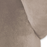 Барный стул со спинкой и металлической подставкой на 4-х деревянных ножках Бежевый Велюр Vendramin Chair варинант исполнения - 4 | Loft Concept в Краснодаре