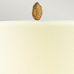 Настольная лампа с кремовым льняным цилиндрическим абажуром и ножкой в форме золотистой ветки Gilded Nola варинант исполнения - 2 | Loft Concept в Краснодаре