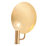 Бра с золотым круглым отражателем и открытой лампой Sun Glow Disc варинант исполнения - 3 | Loft Concept в Краснодаре