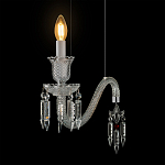 Подвесной светильник стеклянный в виде канделябра Curved Glass Chandelier варинант исполнения - 6 | Loft Concept в Краснодаре