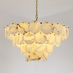 Люстра подвесная четырехъярусная с подвесками в форме дисков Cryptocrystalline Stone варинант исполнения - 6 | Loft Concept в Краснодаре