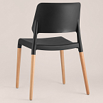 Пластиковый стул на ножках из массива бука Ferret Black 4 шт варинант исполнения - 5 | Loft Concept в Краснодаре