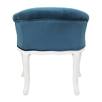 Кресло низкое в стиле прованс Louis French Armchair white and blue velour варинант исполнения - 2 | Loft Concept в Краснодаре