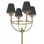 Торшер с металлическим основанием бронзового цвета с черными конусовидными абажурами Dignity варинант исполнения - 3 | Loft Concept в Краснодаре