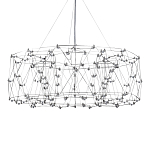 Люстра с тонкой металлической конструкцией цвета хром Quasar варинант исполнения - 2 | Loft Concept в Краснодаре