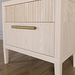 Прикроватная Тумбочка Primo с двумя ящиками Светлый дуб варинант исполнения - 3 | Loft Concept в Краснодаре