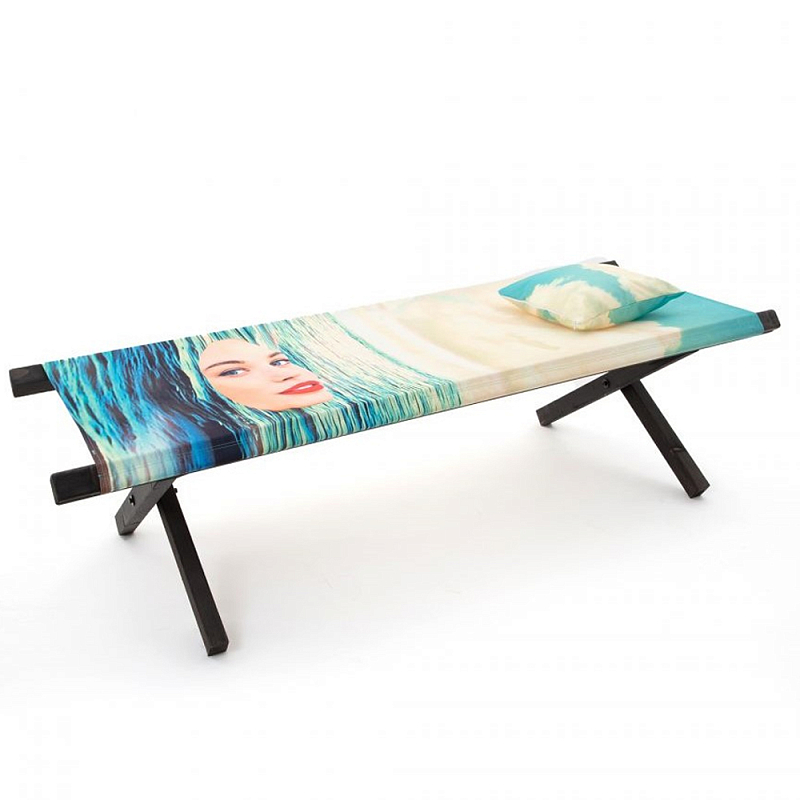 Шезлонг Seletti Poolbed Seagirl Черный Голубой в Краснодаре | Loft Concept 