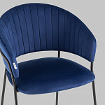 Стул в велюре синего цвета Horizon варинант исполнения - 7 | Loft Concept в Краснодаре