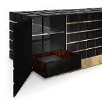 Дизайнерский комод в сочетании черного и золотого цвета Nubian варинант исполнения - 2 | Loft Concept в Краснодаре