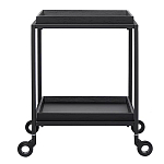 Тумба чёрная на колёсах Cabinet on Wheels варинант исполнения - 1 | Loft Concept в Краснодаре