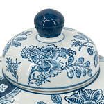 Ваза с крышкой и синим узором в виде цветов и листьев Blue & White Ornament  варинант исполнения - 3 | Loft Concept в Краснодаре