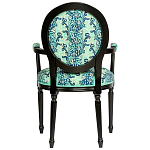 Стул из натурального бука с подлокотниками Ikat Pattern бирюзовый варинант исполнения - 2 | Loft Concept в Краснодаре