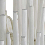 Люстра белая с несколькими ярусами деревянных палочек Bright Wooden Chandelier варинант исполнения - 10 | Loft Concept в Краснодаре