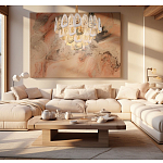 Люстра с многослойными белыми и прозрачными подвесками Character Chandelier варинант исполнения - 3 | Loft Concept в Краснодаре