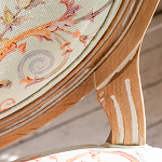 Барный стул из массива бука светло-зеленый с растительным орнаментом Raffael Angel Green Bar stool варинант исполнения - 3 | Loft Concept в Краснодаре