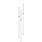 Подвесной светильник с 3-мя вертикальными плафонами и белыми шариками PEARLS Suspension варинант исполнения - 1 | Loft Concept в Краснодаре