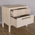 Прикроватная Тумбочка Primo с двумя ящиками Светлый дуб варинант исполнения - 5 | Loft Concept в Краснодаре