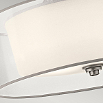 Потолочный светильник с двойным цилиндрическим плафоном из белого стекла и прозрачной органзы Kichler варинант исполнения - 14 | Loft Concept в Краснодаре