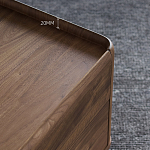 Прикроватный деревянный столик с 2-мя ящиками Moon Walnut Furniture варинант исполнения - 7 | Loft Concept в Краснодаре