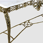 Консоль из бронзы с мраморной прямоугольной столешницей Bronze Console варинант исполнения - 1 | Loft Concept в Краснодаре