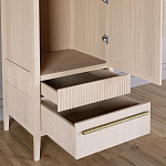 Узкий Шкаф Primo с 2 выдвижными ящиками Светлый дуб варинант исполнения - 5 | Loft Concept в Краснодаре