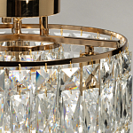 Потолочный светильник круглый с прозрачными подвесками Lunet варинант исполнения - 6 | Loft Concept в Краснодаре