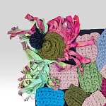 Ковер разноцветный из джинсовой одежды и армейских палаток Upcycling варинант исполнения - 2 | Loft Concept в Краснодаре