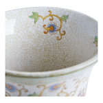 Ваза из фарфора на бронзовом основании Turquoise Blooming Garden варинант исполнения - 3 | Loft Concept в Краснодаре