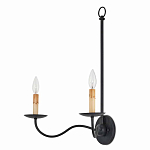 Бра настенное черное с 2-мя лампами Candle Sleeves варинант исполнения - 4 | Loft Concept в Краснодаре