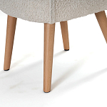Кресло на деревянных ножках с обивкой из ткани букле Aldo Boucle Armchair варинант исполнения - 6 | Loft Concept в Краснодаре