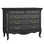 Комод черный из массива бука в стиле прованс Black Provence варинант исполнения - 3 | Loft Concept в Краснодаре