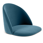 Барный стул вращающийся со спинкой Синий Велюр Vendramin Chair варинант исполнения - 2 | Loft Concept в Краснодаре