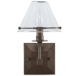 Бра с прозрачным стеклянным абажуром в форме конуса Bartolomeo Bronze варинант исполнения - 3 | Loft Concept в Краснодаре