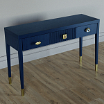 Дизайнерский Письменный стол Elsa Dreams Blue с тремя ящиками варинант исполнения - 3 | Loft Concept в Краснодаре