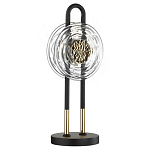 Настольная лампа с черным основанием и золотистым декором Bruno варинант исполнения - 1 | Loft Concept в Краснодаре