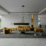 Светодиодная люстра Black LED Circle and Ball Lamp варинант исполнения - 7 | Loft Concept в Краснодаре