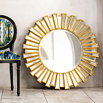 Зеркало круглое с лучами из зеркальных фацетов Golden Facet варинант исполнения - 2 | Loft Concept в Краснодаре