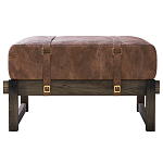 Пуф Duncan винтажная коричневая кожа  варинант исполнения - 1 | Loft Concept в Краснодаре