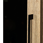 Шкаф-витрина в стиле лофт с чёрной стеклянной дверью Urban Style Space варинант исполнения - 5 | Loft Concept в Краснодаре