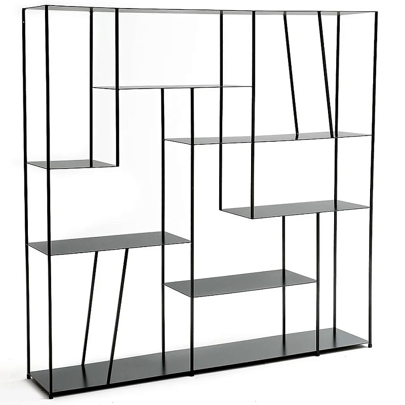 Книжный стеллаж из металла Menzie Square Metal Rack Черный Книжный стеллаж из металла Menzie Square Metal Rack Черный в Краснодаре | Loft Concept