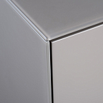 Тумба под телевизор со стеклянной столешницей и с выдвижными ящиками Minimalist Accent варинант исполнения - 4 | Loft Concept в Краснодаре