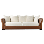 Элитарный современный диван Birmingham с кожаной спинкой варинант исполнения - 4 | Loft Concept в Краснодаре