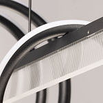 Люстра линейная черного цвета с волнообразным металлическим элементом Luke Lampco Tracer Lamp варинант исполнения - 9 | Loft Concept в Краснодаре