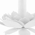 Торшер с декором в виде белого цветка магнолии на каркасе и черным абажуром White Magnolia варинант исполнения - 2 | Loft Concept в Краснодаре