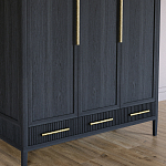 Большой Шкаф Primo Черный дуб с 3 дверьми и 3 выдвижными ящиками варинант исполнения - 3 | Loft Concept в Краснодаре